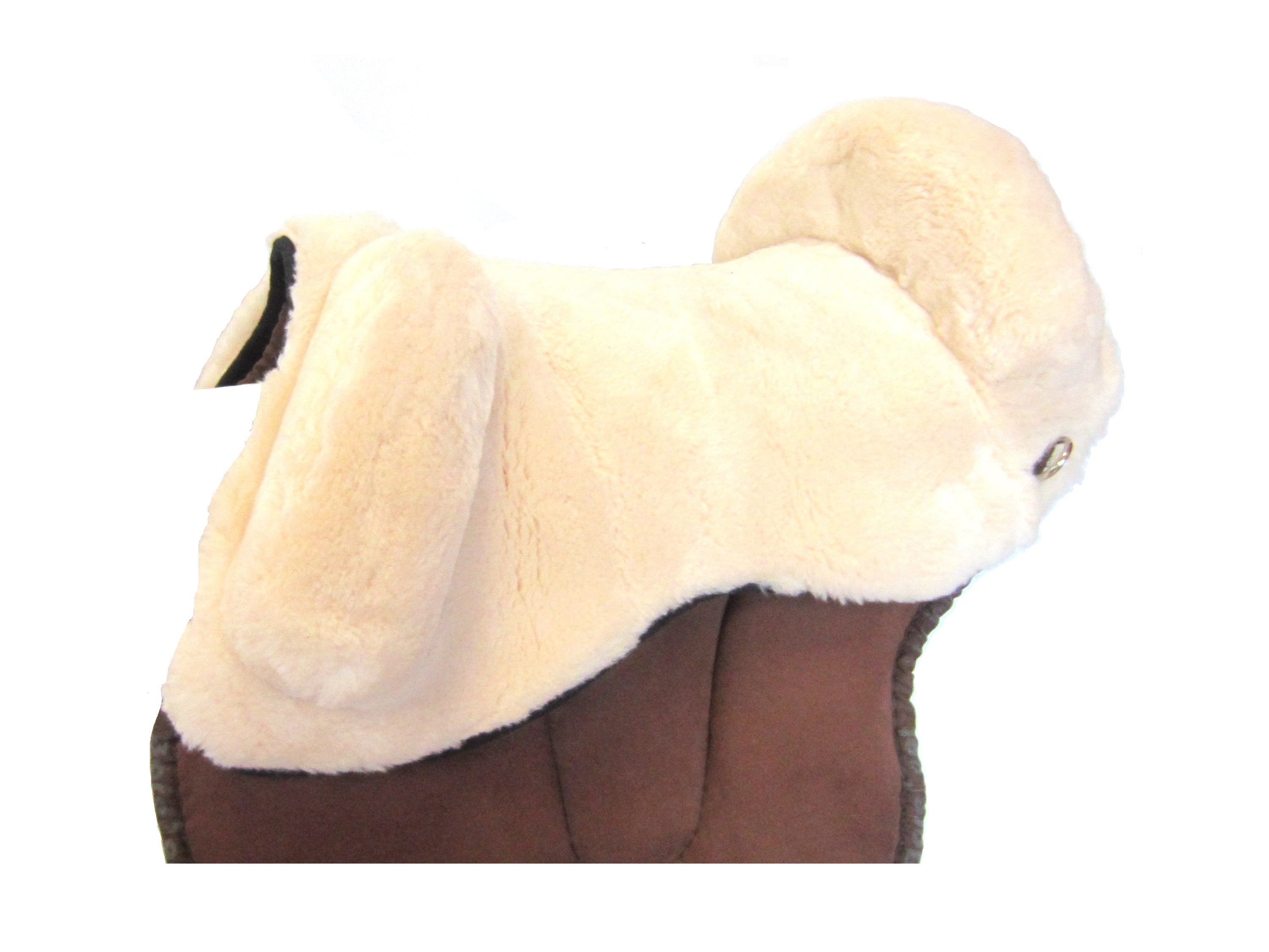 Universal sheep wool seat for riding pads