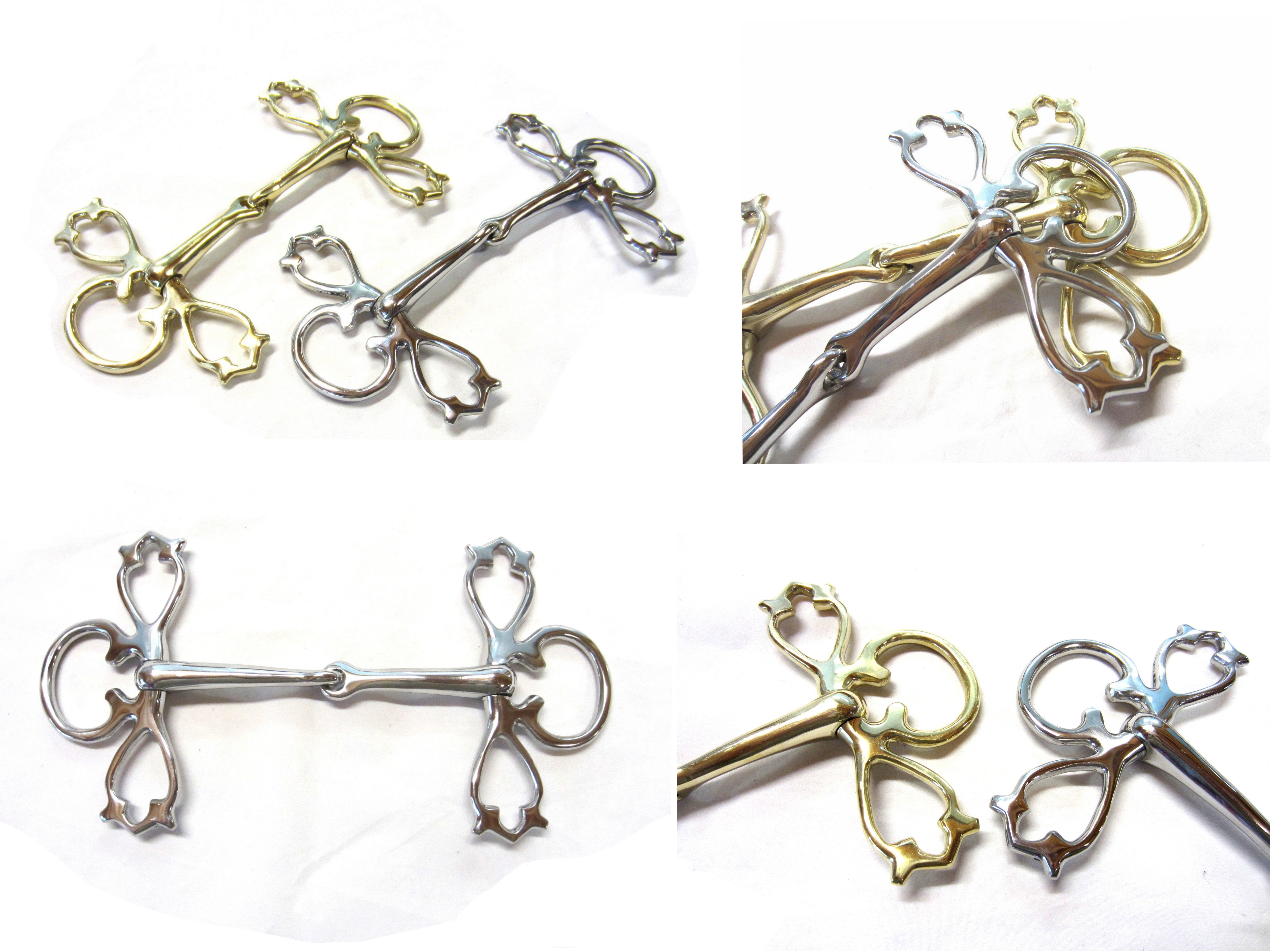 Thigh snaffle - toggle snaffle Baroque Academic - decorated in 2 colors