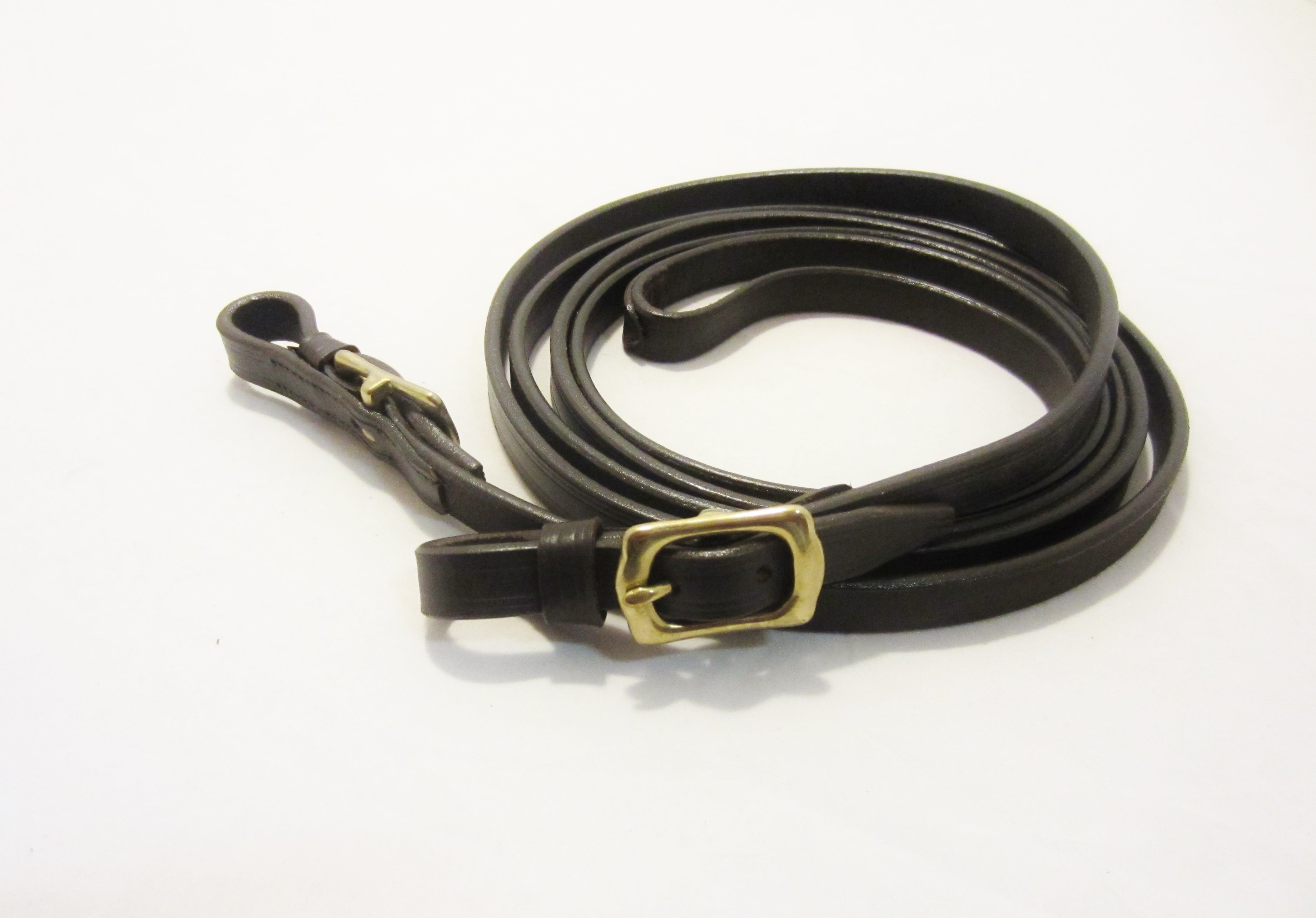 Leather reins, Aventar sewn closed, baroque with island buckle - B-STOCK -