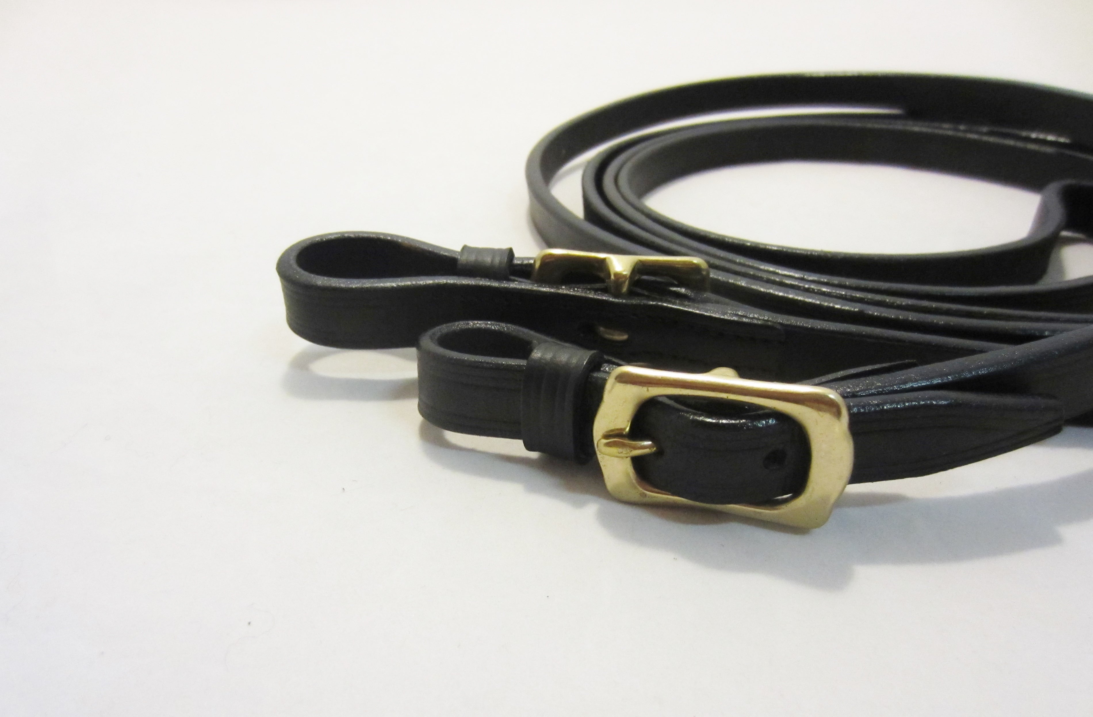 Leather reins, Aventar sewn closed, baroque with island buckle - B-STOCK -