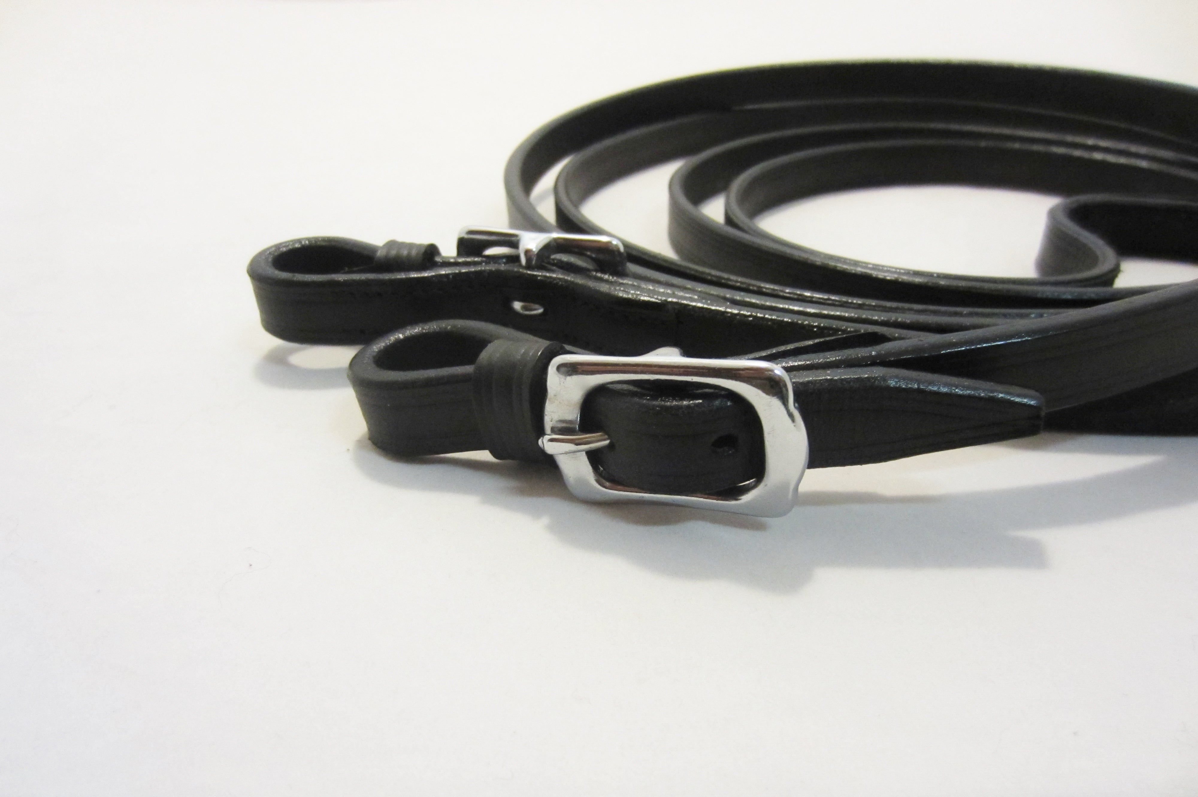 Leather reins, Aventar sewn closed, baroque with island buckle - B-STOCK -