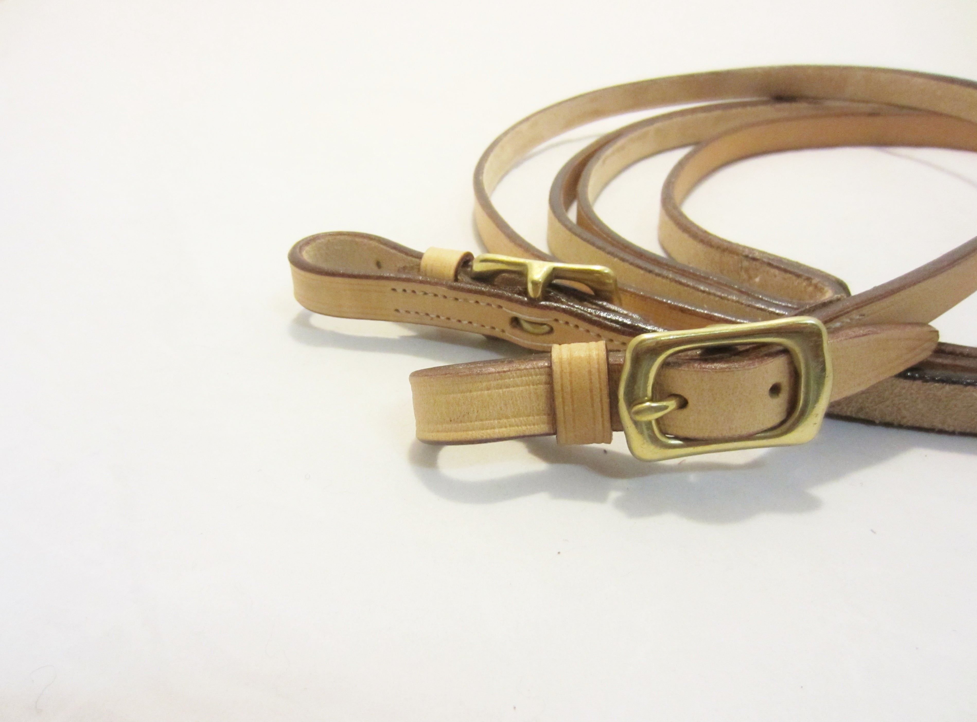 Leather reins, Aventar sewn closed, baroque with island buckle - B-STOCK -