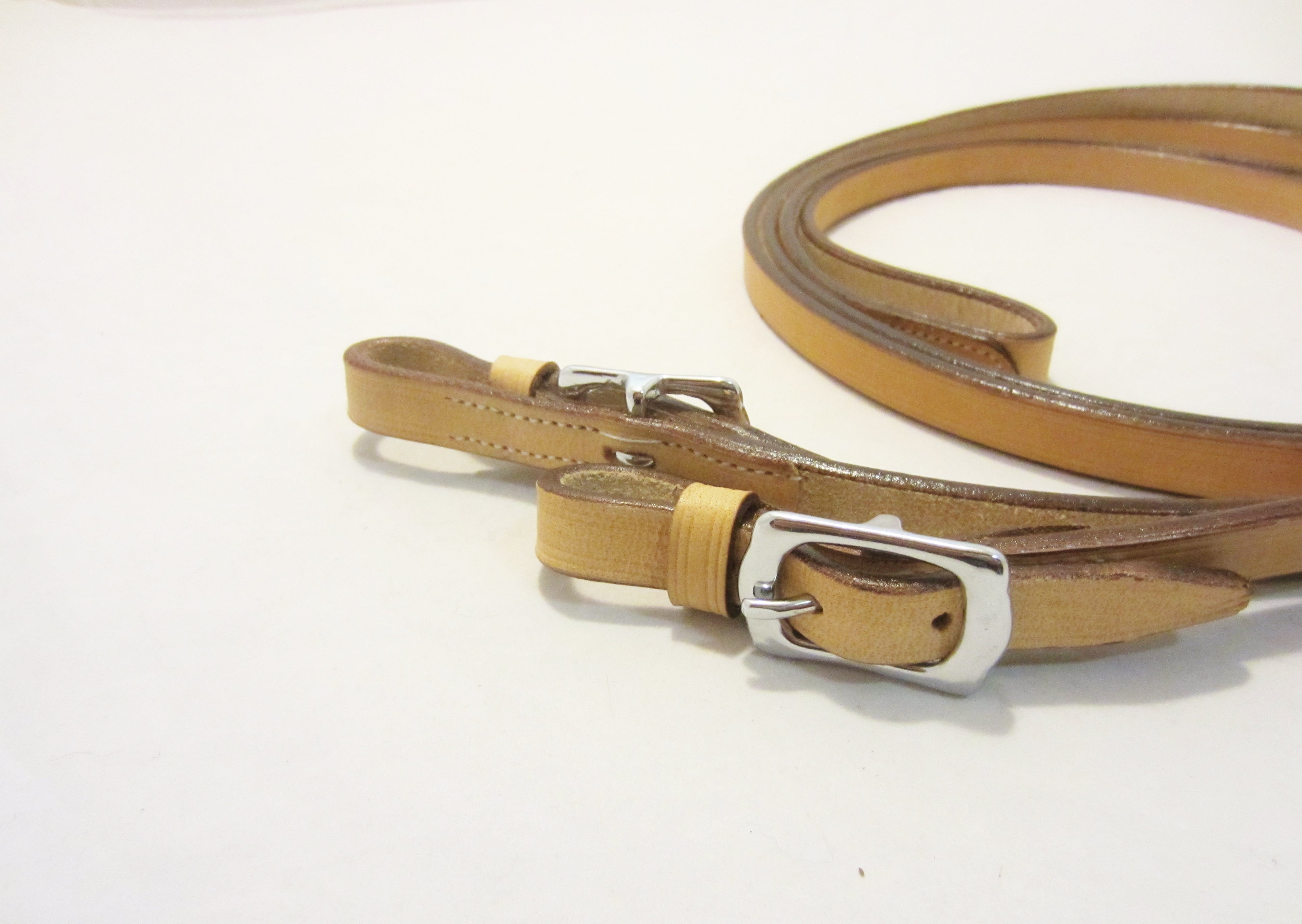 Leather reins, Aventar sewn closed, baroque with island buckle - B-STOCK -