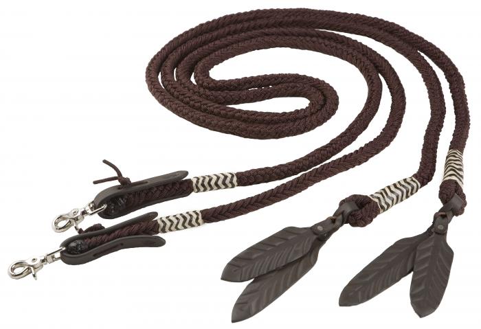 Acorn reins, open, with removable snap hooks
