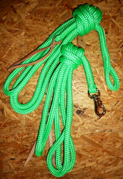 Corde de travail / corde de travail au sol / corde à anneaux, vert fluo