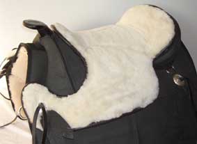 Sheepskin seat cover for Nevada saddle
