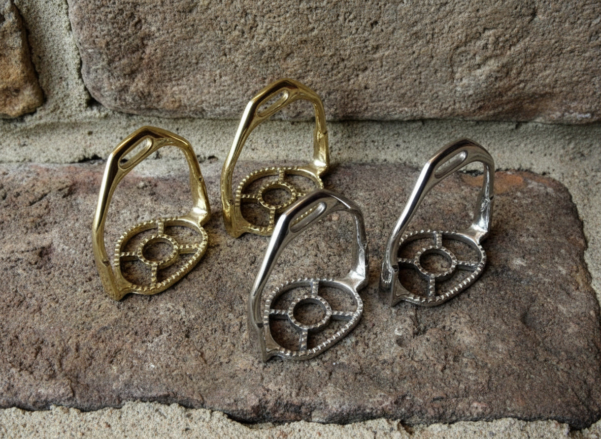 Einzelpaar Portugiesisch barocke Steigbügel Silber oder Goldfarben