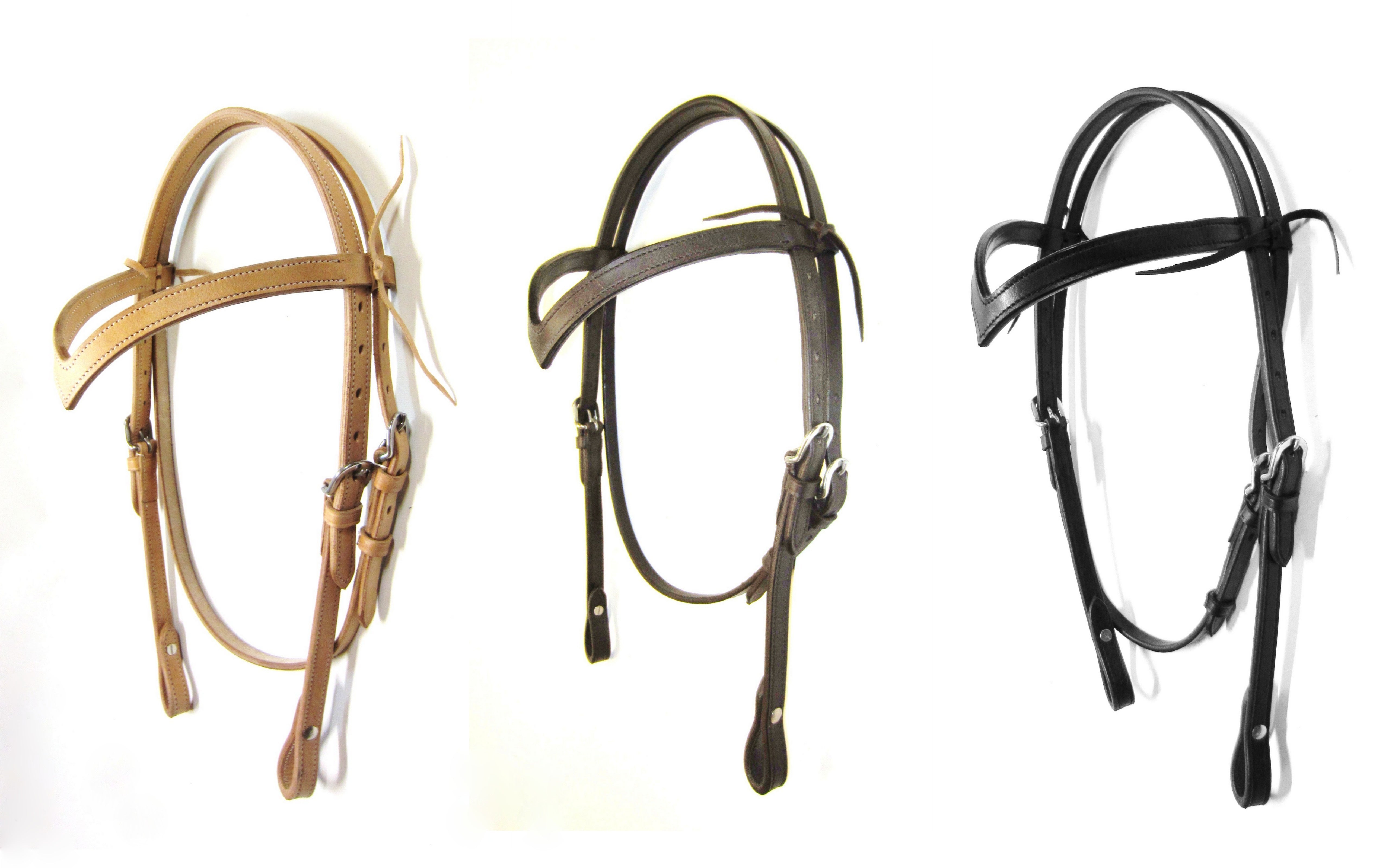 V bridle in 3 colors - for bitless bridles