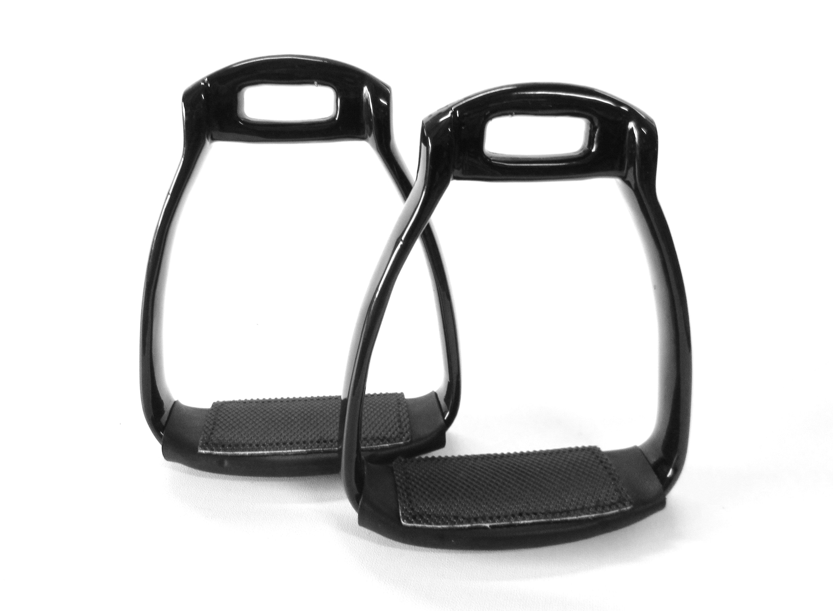 Aluminum stirrups in brown and black