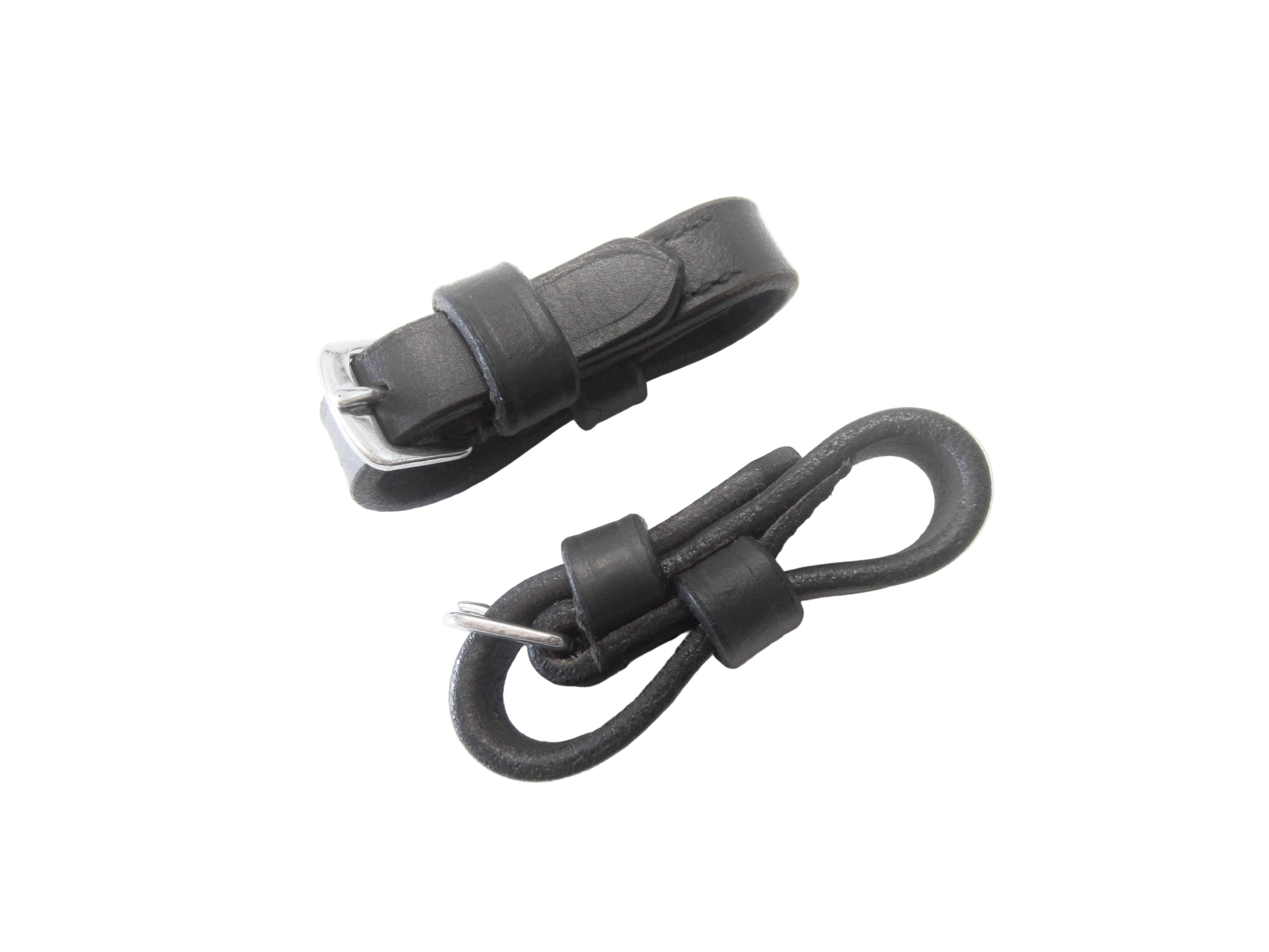 1 Paar klassische Gebissriemchen zum Einschnallen an ein Cavecon oder Kappzaum